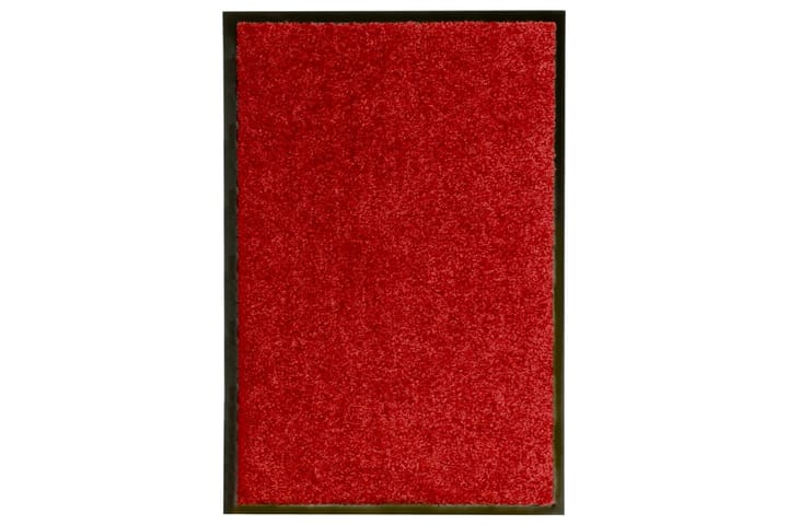 Dørmatte vaskbar rød 40x60 cm - Rød - Tekstiler & tepper - Teppe & matte - Utendørs tepper - Dørmatte og entrématte