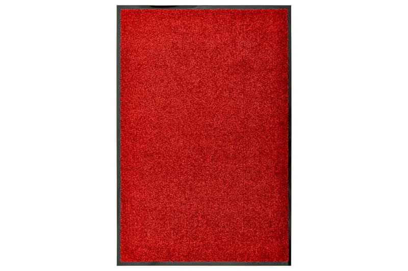 Dørmatte vaskbar rød 60x90 cm - Rød - Tekstiler & tepper - Teppe & matte - Utendørs tepper - Dørmatte og entrématte