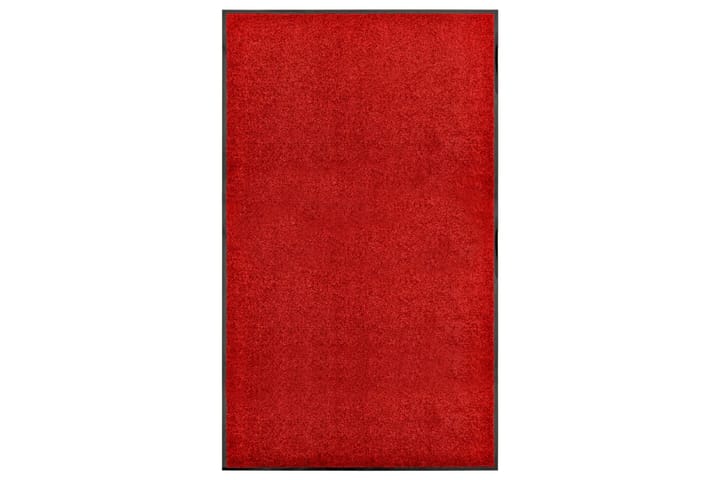 Dørmatte vaskbar rød 90x150 cm - Rød - Tekstiler & tepper - Teppe & matte - Utendørs tepper - Dørmatte og entrématte