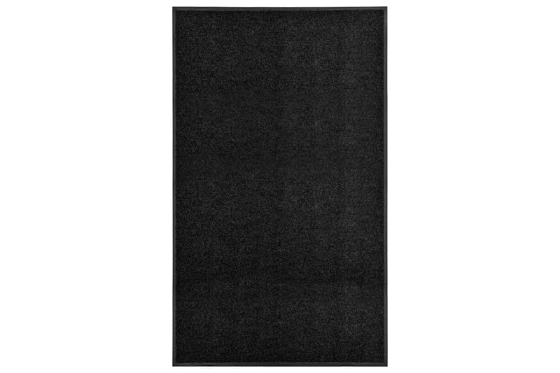 Dørmatte vaskbar svart 90x150 cm - Svart - Tekstiler & tepper - Teppe & matte