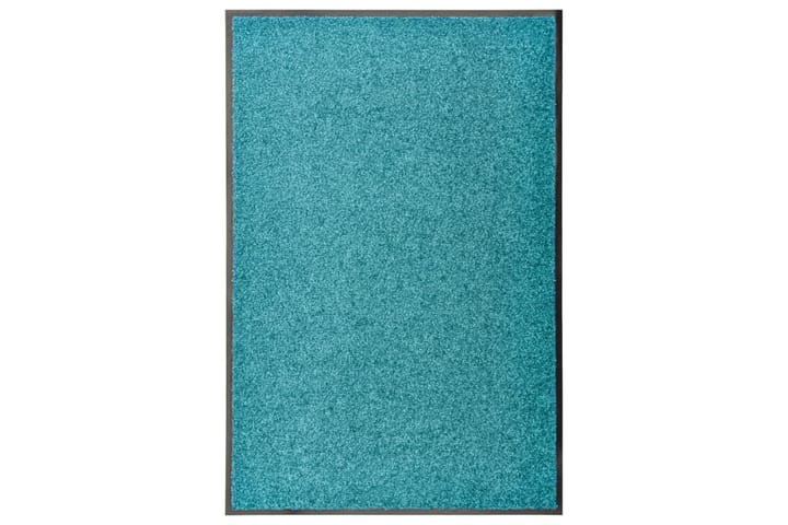 Dørmatte vaskbar turkis 60x90 cm - Blå - Tekstiler & tepper - Teppe & matte - Utendørs tepper - Dørmatte og entrématte