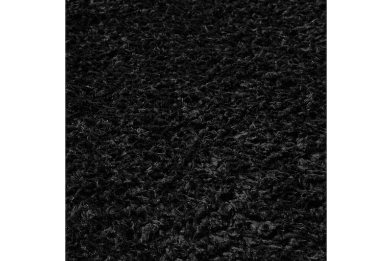Flossteppe med høy luv svart 140x200 cm 50 mm - Svart - Tekstiler & tepper - Teppe & matte - Utendørs tepper - Plasttepper
