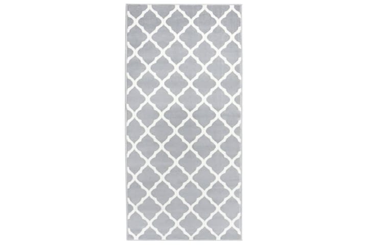 Gulvteppe BCF grå og hvit 100x250 cm - Grå - Tekstiler & tepper - Teppe & matte - Utendørs tepper - Plasttepper