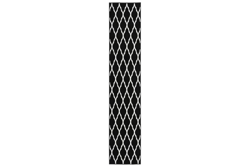 Gulvteppe BCF svart og hvit 80x450 cm - Svart - Tekstiler & tepper - Teppe & matte - Utendørs tepper - Plasttepper