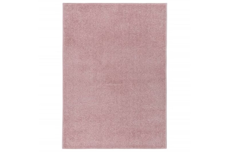 Teppe med kort luv 140x200 cm rosa - Rosa - Tekstiler & tepper - Teppe & matte - Utendørs tepper - Plasttepper