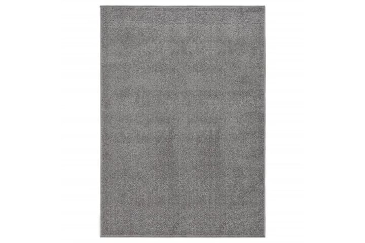 Teppe med kort luv 240x340 cm grå - Grå - Tekstiler & tepper - Teppe & matte - Utendørs tepper - Plasttepper