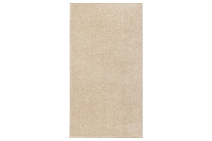 Teppe med kort luv 80x150 cm beige - Beige - Tekstiler & tepper - Teppe & matte - Utendørs tepper - Plasttepper