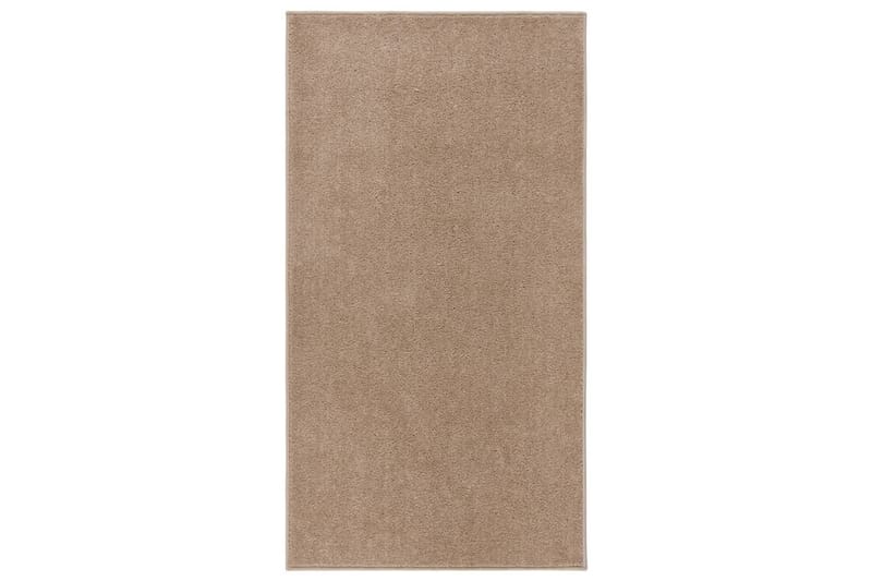 Teppe med kort luv 80x150 cm brun - Brun - Tekstiler & tepper - Teppe & matte - Utendørs tepper - Plasttepper