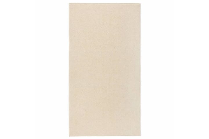 Teppe med kort luv 80x150 cm kremhvit - Krem - Tekstiler & tepper - Teppe & matte - Utendørs tepper - Plasttepper