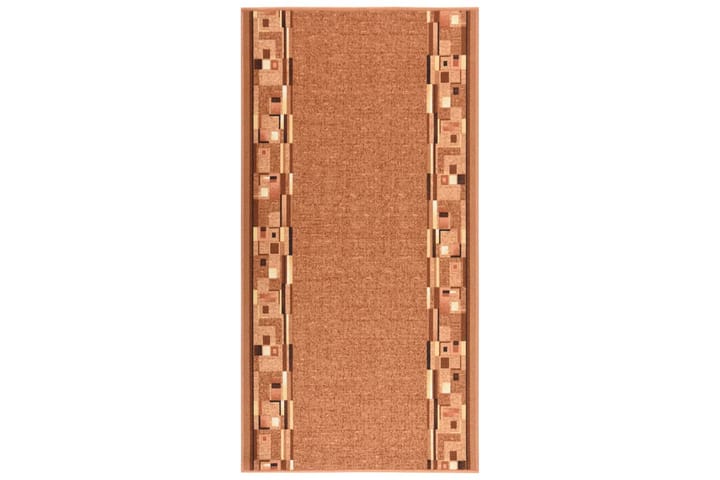 Teppeløper 100x200 cm sklisikker brun - Brun - Tekstiler & tepper - Teppe & matte - Utendørs tepper - Plasttepper