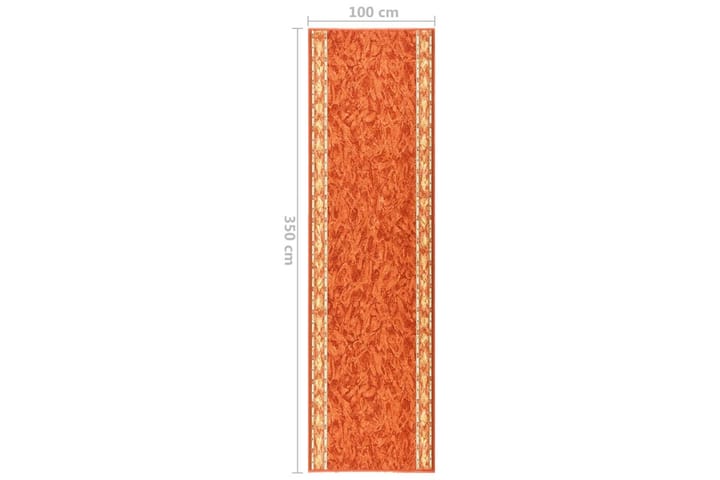 Teppeløper 100x350 cm sklisikker terrakotta - Brun - Tekstiler & tepper - Teppe & matte - Utendørs tepper - Plasttepper