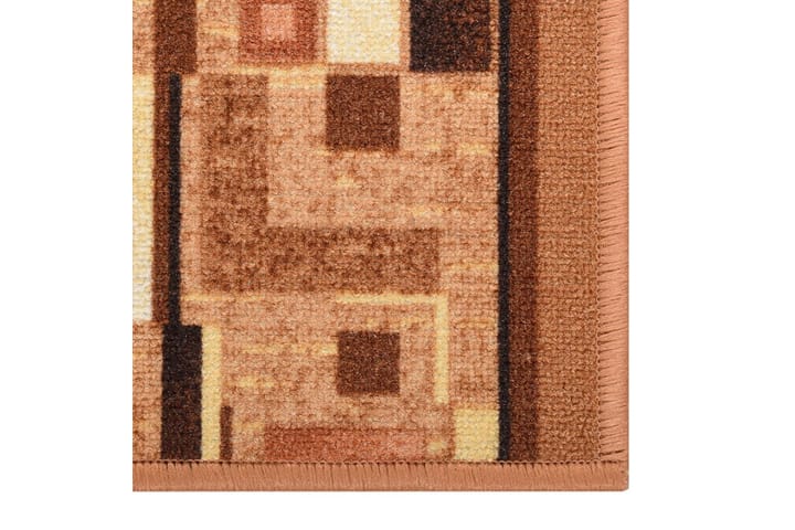 Teppeløper 100x450 cm sklisikker brun - Brun - Tekstiler & tepper - Teppe & matte - Utendørs tepper - Plasttepper