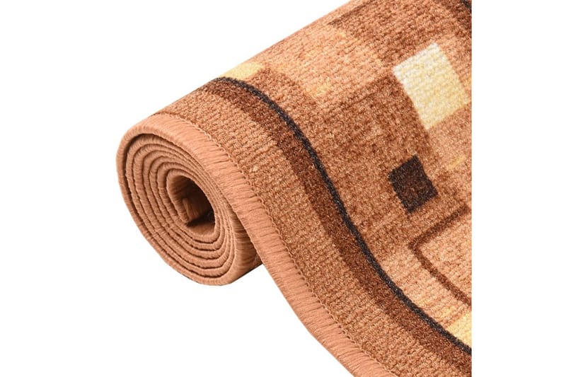 Teppeløper 80x150 cm sklisikker brun - Brun - Tekstiler & tepper - Teppe & matte - Utendørs tepper - Plasttepper