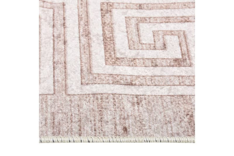 Vaskbart teppe 120x180 cm beige sklisikker - Beige - Tekstiler & tepper - Teppe & matte - Utendørs tepper - Plasttepper