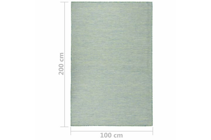 Utendørs flatvevd teppe 100x200 cm turkis - Turkis - Tekstiler & tepper - Teppe & matte - Utendørs tepper