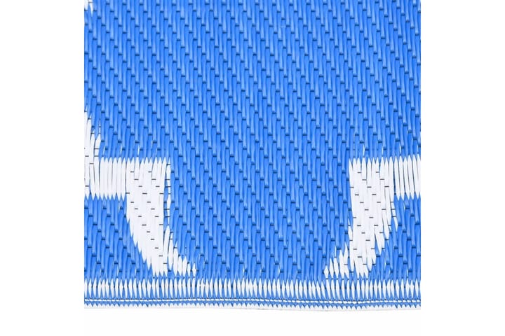 Uteteppe blå 120x180 cm PP - Blå - Tekstiler & tepper - Teppe & matte - Utendørs tepper