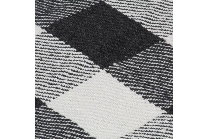 Pledd bomull rutemønster 220x250 cm antrasitt - Tekstiler & tepper - Tepper & pledd