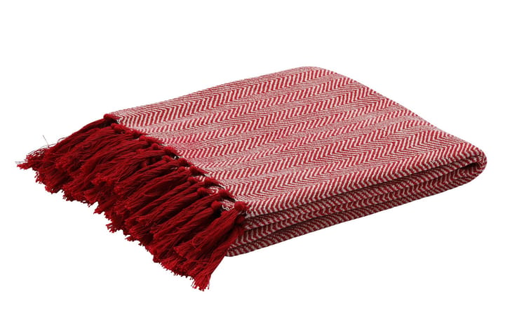 Pledd Kentaur 130x170 cm Rød/Natur - Tekstiler & tepper - Tepper & pledd
